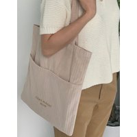 Corduroy Two Pocket Shoulder Bag