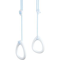 Lillagunga Witte houten turnringen lichtblauw touw