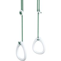 Lillagunga Witte houten turnringen groen touw