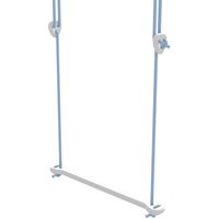 Lillagunga Witte houten trapeze lichtblauw touw