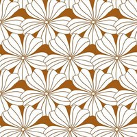 Swedish Linens Hoeslaken bloemen cinnamon brown (200 x 90 cm)