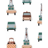 Studio ditte Kraanwagen behang wit