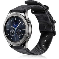 Strap-it Samsung Gear S3 nylon gesp band (zwart)