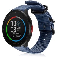 Strap-it Polar Pacer nylon gesp band (blauw)