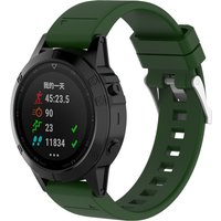 Strap-it Garmin Fenix 5 - 6 glossy silicone band (legergroen)