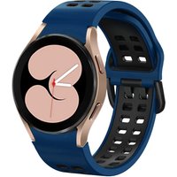 Strap-it Samsung Galaxy Watch 4 40mm sport square bandje (donkerblauw-zwart)