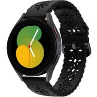 Strap-it Samsung Galaxy Watch 5 40mm siliconen bandje met patroon (zwart)