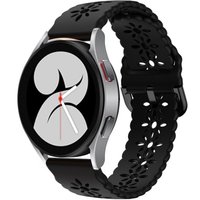 Strap-it Samsung Galaxy Watch 4 40mm siliconen bandje met patroon (zwart)