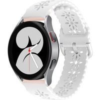 Strap-it Samsung Galaxy Watch 4 40mm siliconen bandje met patroon (wit)