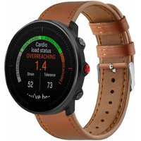 Strap-it Polar Vantage M leren bandje (strak bruin)