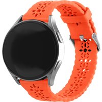 Strap-it Samsung Galaxy Watch 5 44mm siliconen bandje met patroon (oranje)