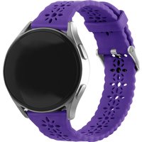 Strap-it Samsung Galaxy Watch 5 44mm siliconen bandje met patroon (donkerpaars)