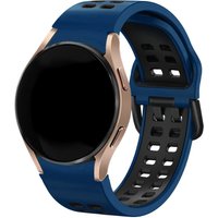 Strap-it Samsung Galaxy Watch 5 40mm sport square bandje (donkerblauw-zwart)