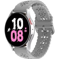 Strap-it Samsung Galaxy Watch 5 44mm siliconen bandje met patroon (grijs)