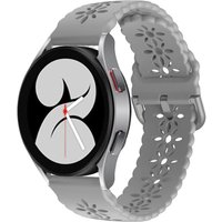 Strap-it Samsung Galaxy Watch 4 40mm siliconen bandje met patroon (grijs)
