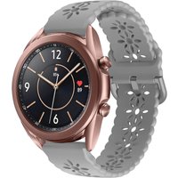 Strap-it Samsung Galaxy Watch 3 41mm siliconen bandje met patroon (grijs)