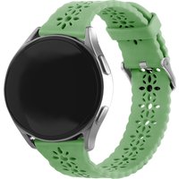 Strap-it Samsung Galaxy Watch 6 - 44mm siliconen bandje met patroon (groen)