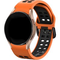 Strap-it Samsung Galaxy Watch 6 - 40mm sport square bandje (oranje-zwart)