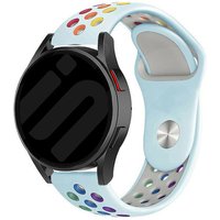 Strap-it Samsung Galaxy Watch 6 Classic 47mm sport band (lichtblauw-kleurrijk)