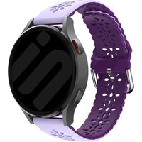 Strap-it Samsung Galaxy Watch 6 - 44mm siliconen bandje met patroon (lila-paars)