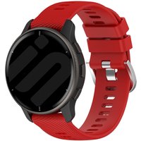 Strap-it Garmin Forerunner 245 siliconen bandje (rood)