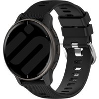 Strap-it Garmin Forerunner 245 siliconen bandje (zwart)