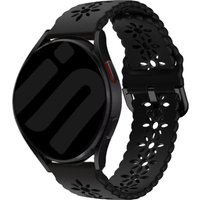 Strap-it Samsung Galaxy Watch 7 - 40mm siliconen bandje met patroon (zwart)