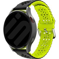 Strap-it Samsung Galaxy Watch 7 - 44mm siliconen bandje met patroon (zwart-groen)