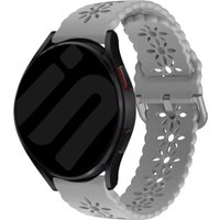 Strap-it Samsung Galaxy Watch FE siliconen bandje met patroon (grijs)