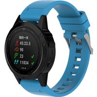 Strap-it Garmin Instinct E - 40mm glossy silicone band (lichtblauw)