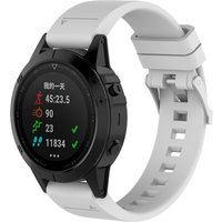 Strap-it Garmin Instinct 3 - 45mm glossy silicone band (wit)