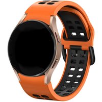 Strap-it Samsung Galaxy Watch 5 40mm sport square bandje (oranje-zwart)