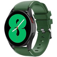 Strap-it Samsung Galaxy Watch 4 - 44mm siliconen bandje (legergroen)