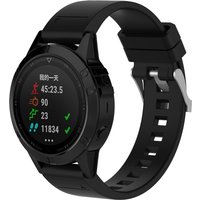Strap-it Garmin Forerunner 970 glossy silicone band (zwart)