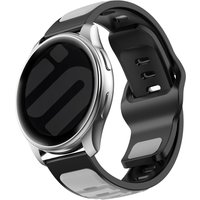 Strap-it Samsung Galaxy Watch Active outdoor duo siliconen bandje (grijs-zwart)
