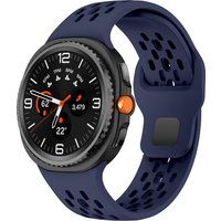 Strap-it Samsung Galaxy Watch 8 - 44mm siliconen air bandje (donkerblauw)