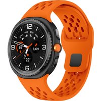 Strap-it Samsung Galaxy Watch 8 - 44mm siliconen air bandje (oranje)