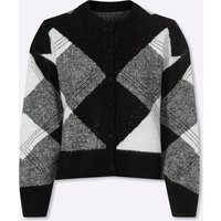 Jacquardstrickjacke