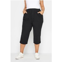 Yours Yours Damen Dehnbare, Knöchellange Hose in Schwarz in Größe 42 | Baumwolle