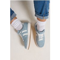 Yours Yours Damen Gepolsterte Schnürsneaker in Hellblau mit Weiter E-Passform in Größe 40E | Synthetik