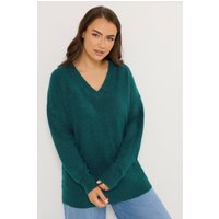 Yours Yours Damen Soft Touchstrickpullover in Petrol in Größe 42-44 | Polyester/Elasthan/Acryl