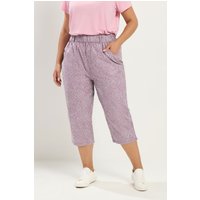 Yours Yours Damen Knöchellange Hose in Fliederlila mit Paisleymuster in Größe 48 | Baumwolle