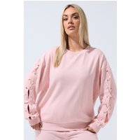 Limited Collection Limited Collection Damen Sweatshirt in Rosa mit Ösendesign in Größe 46 | Baumwolle/Polyester