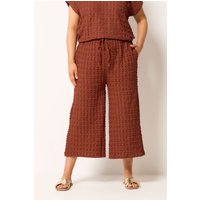 Yours Yours Damen Knöchellange Hose in Rostorange mit Blasenstruktur in Größe 54-56 | Polyester/Elasthan
