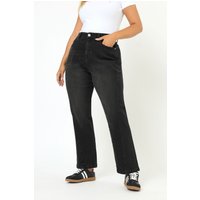 Yours Yours Damen Karottenjeans in Schwarz mit Waschung in Größe 46 | Baumwolle/Elasthan