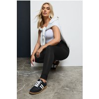 Yours Yours Damen Softtouch Leggings Schwarz in Größe Long 52 | Elasthan/Viskose