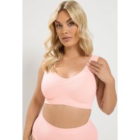 Yours Fuller Bust Lingerie Yourset – 2er Pack Gefütterte Bralettes in Pink und Weiß Ohne Nähte in Größe 46-48 | Elasthan/Polyamid