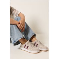 Yours Yours Damen Gepolsterte Schnürsneaker in Naturbraun mit Weiter E-Passform in Größe Wide 37E | Synthetik