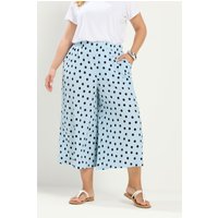 Yours Damen Yours – Gepunktete Culottes in Hellblau in Größe 42 | Polyester/Elasthan