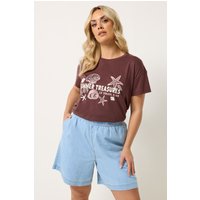 Yours Yours Damen Jeansshorts in Blau in Größe 46 | Baumwolle